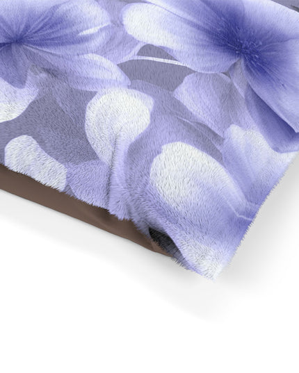 Indigo Blossom Floral Bunch Pet Bed, 28" × 18"