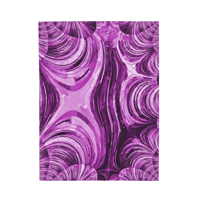 Uzi Spiral Powder Lavender Velveteen Plush Blanket, 30" x 40"