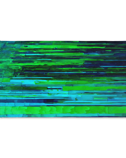 Striped Blue Green Hand Towel, 16" x 28"