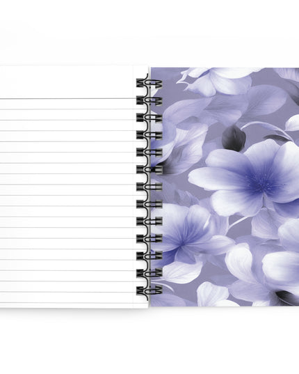Indigo Blossom Floral Bunch Bound Journal, 5" x 7" 150 pages