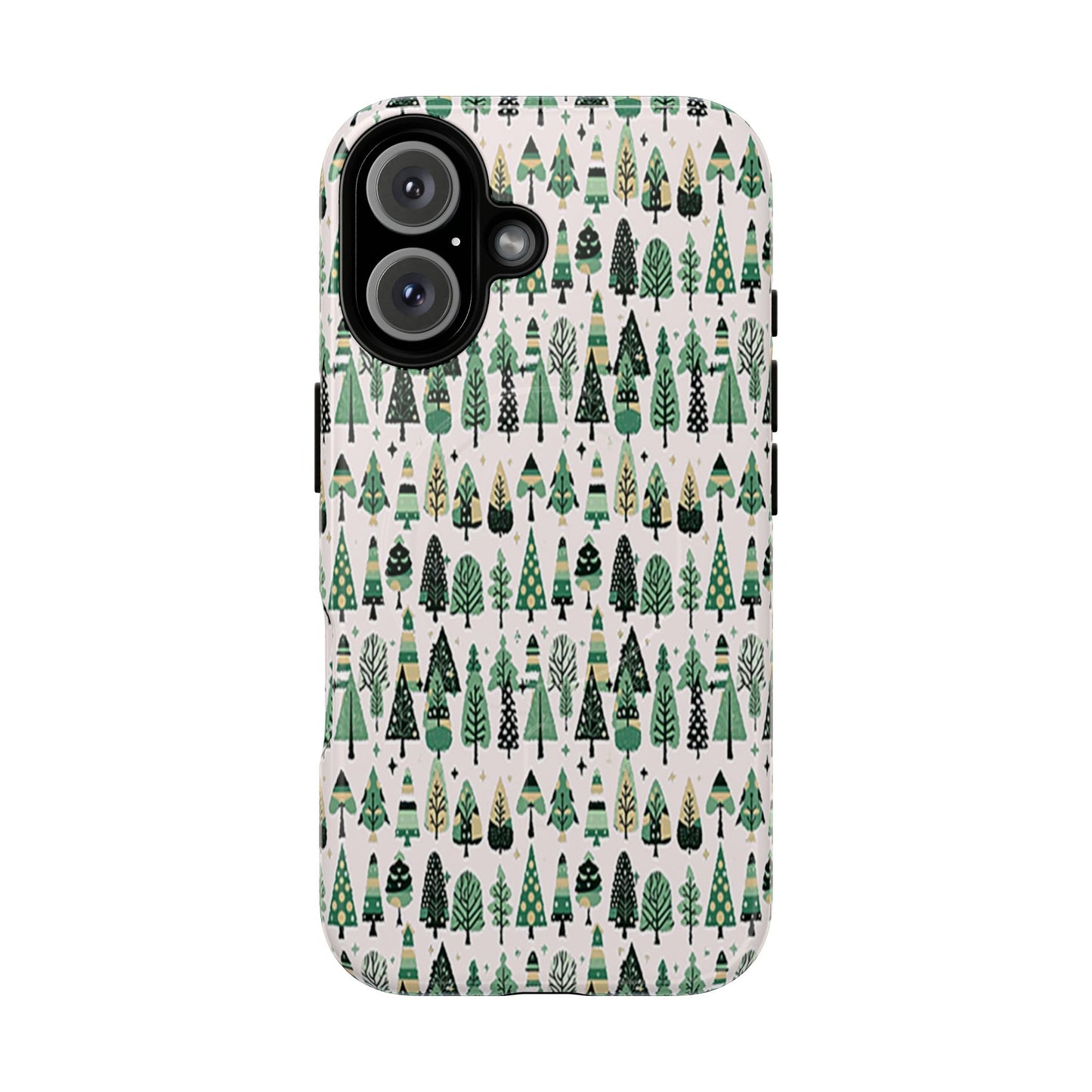 Mini Vintage Green Trees Iphone 16 Tough Magnetic Cases