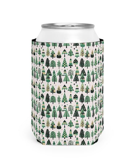 Mini Vintage Green Trees 12 oz Can Cooler Sleeve