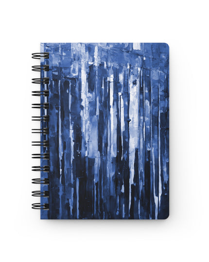 Striped Deep Blue Spiral Bound Journal, 5" x 7" 150 pages