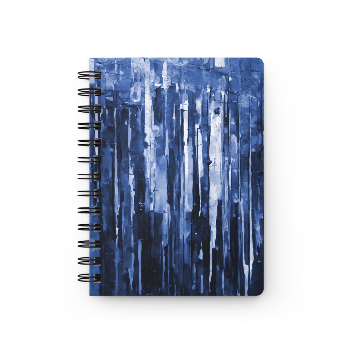 Striped Deep Blue Spiral Bound Journal, 5" x 7" 150 pages