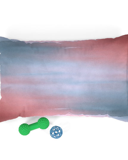Gray Sea Pink Fog 28" × 18" Pet Bed