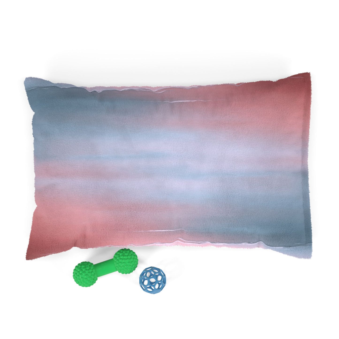 Gray Sea Pink Fog 28" × 18" Pet Bed