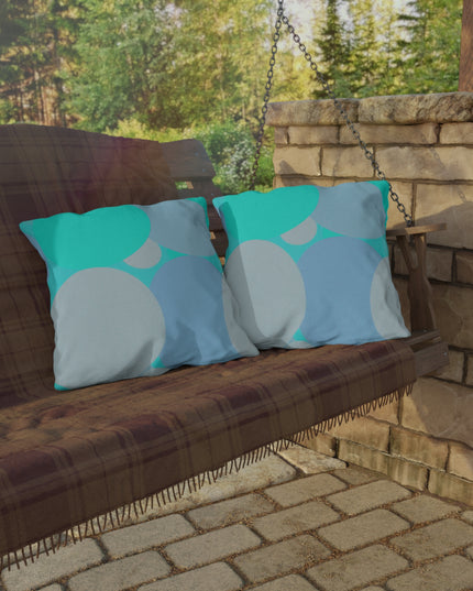Pastel Tan and Tif Patches 20" x 20" Outdoor Pillows