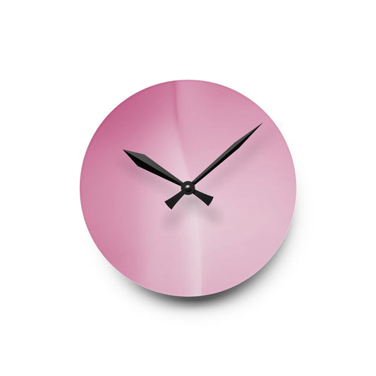 Pink Blush Fade Acrylic Round Wall Clock, 8" x 8"