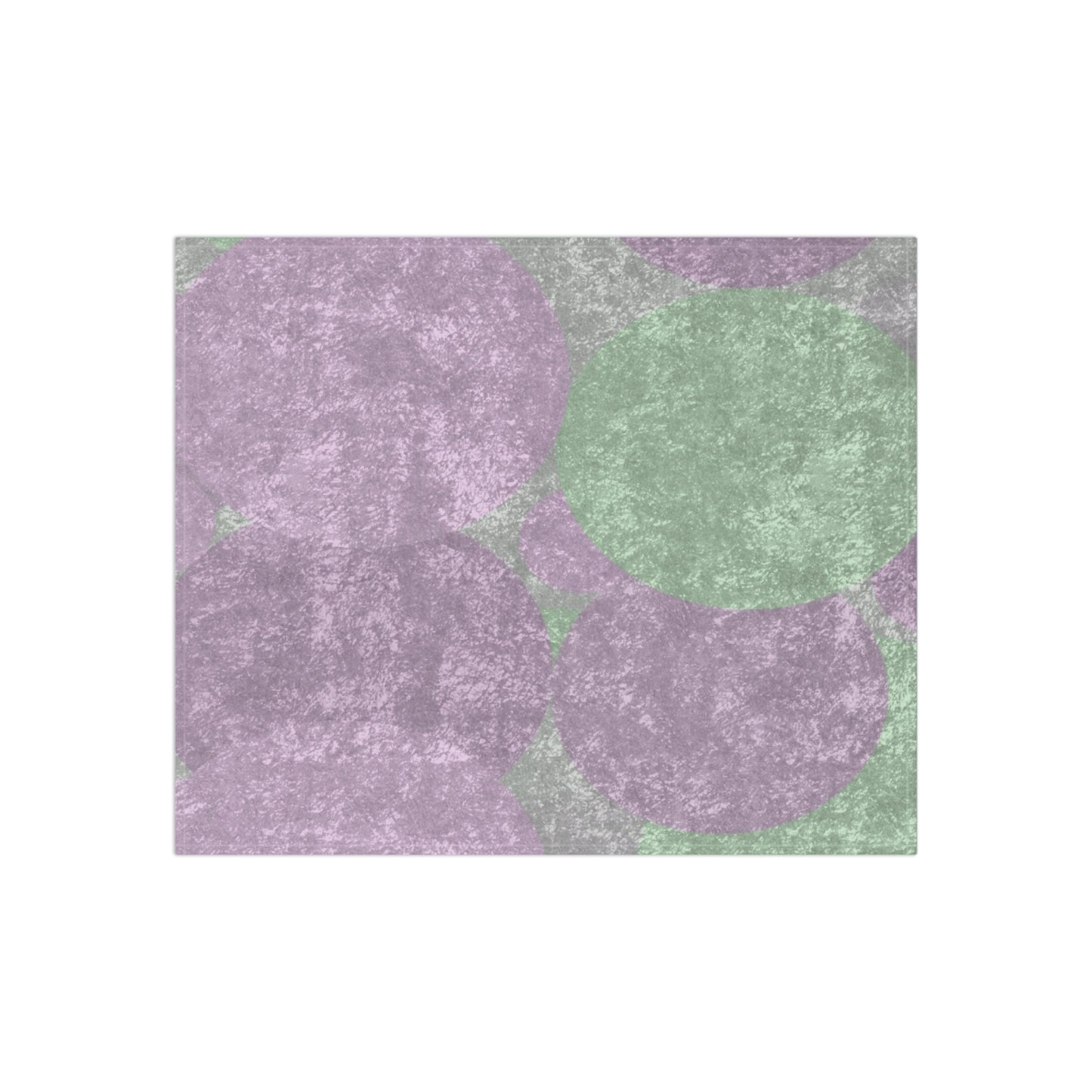 Pastel Lavender Purple and Soft Green Patches 50" x 60" Crushed Velvet Blanket