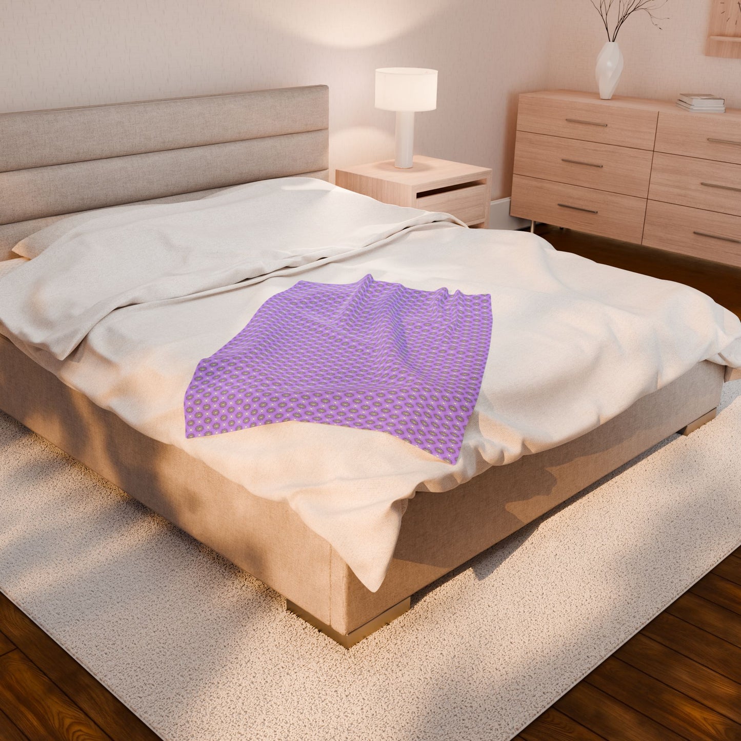 Lavender Star-crossed Bodies Velveteen Plush Blanket, 30" x 40"