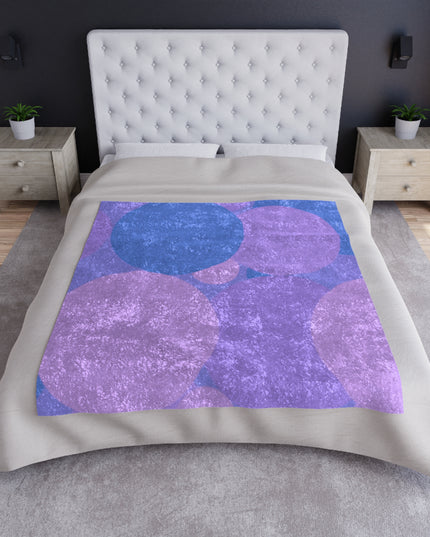 Pastel Purple Family Patches 50" x 60" Crushed Velvet Blanket
