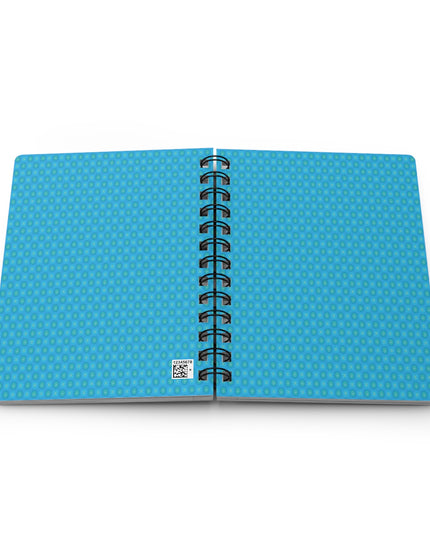 Light Blue Star-crossed Bodies Spiral Bound Journal, 5" x 7" 150 pages
