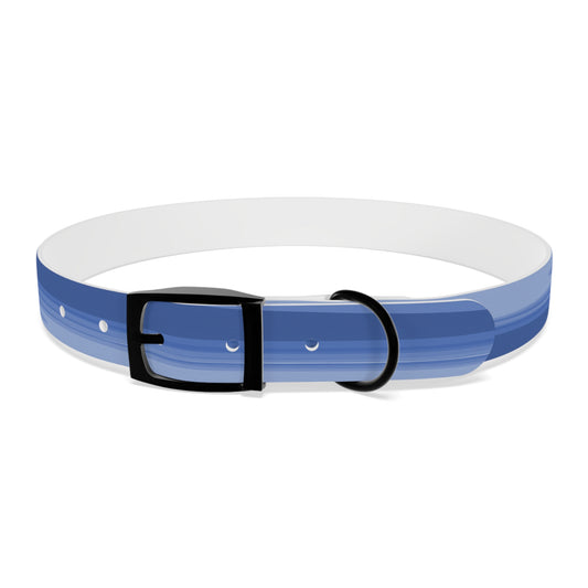 Deep Blue Wavey Extra Large Dog Collar