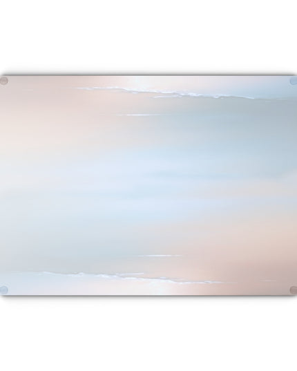 Blue Sea Peach Fog Glass Cutting Board, 11" x 15"