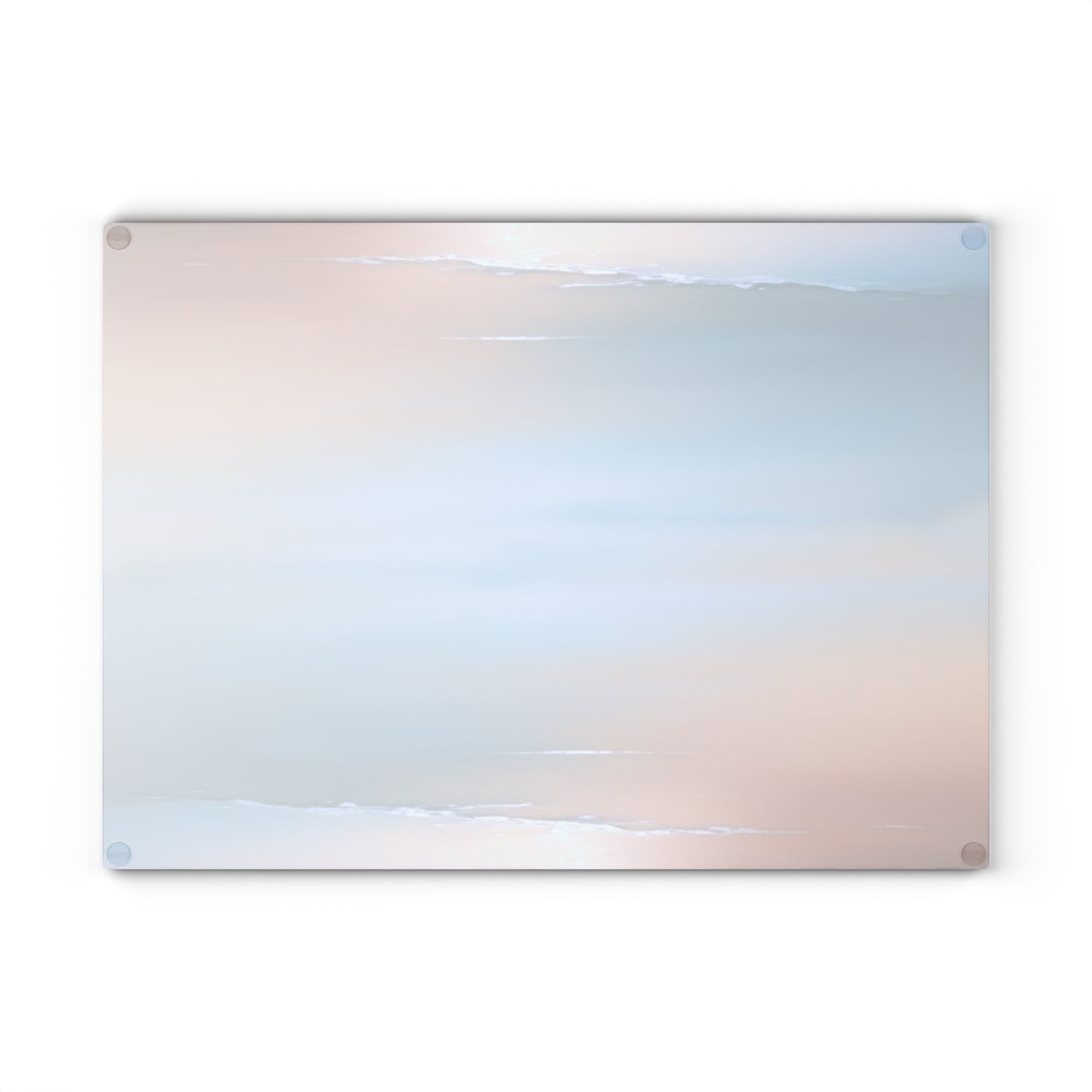 Blue Sea Peach Fog Glass Cutting Board, 11" x 15"