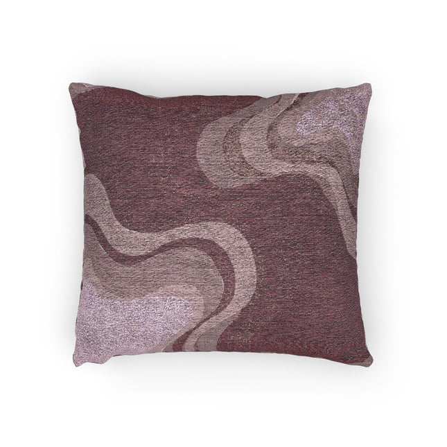 Pinky Mauve Wavey Woven Pillow, 17" x 18"