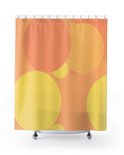 Pastel Bright Oranges Patches Shower Curtains, 71" x 74"