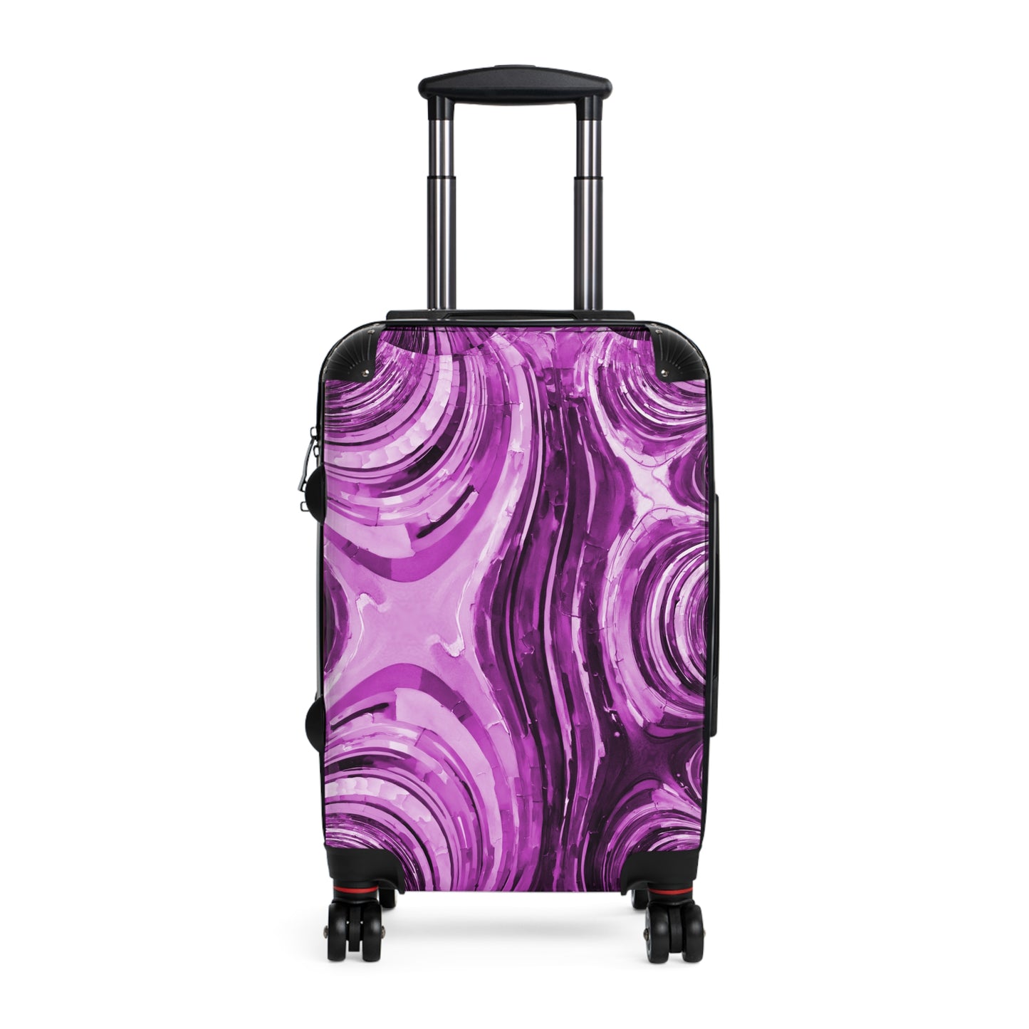 Uzi Spiral Powder Lavender Small Suitcase with built in lock, 4 double-wheels, telescopic handle, and ABS back hard-shell