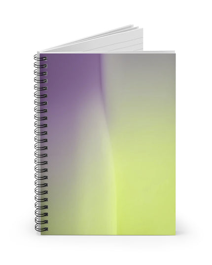 Purple Golden Fade Wavey Spiral Notebook - Ruled Line, 6" x 8", 118 pages