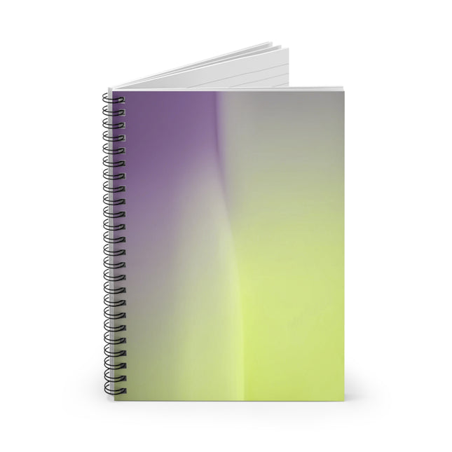 Purple Golden Fade Wavey Spiral Notebook - Ruled Line, 6" x 8", 118 pages