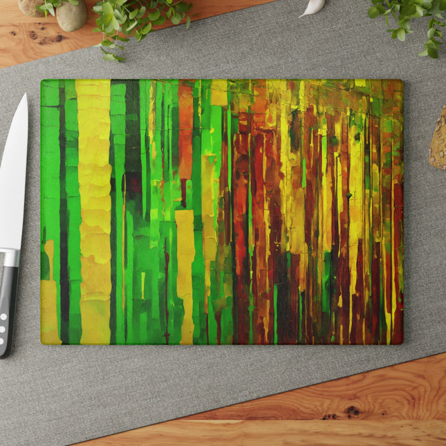Striped Beta 11" x 15" Glass Cutting Board