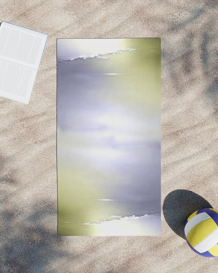 Lavender Sea Golden Fog Beach Towel, 24" x 44"