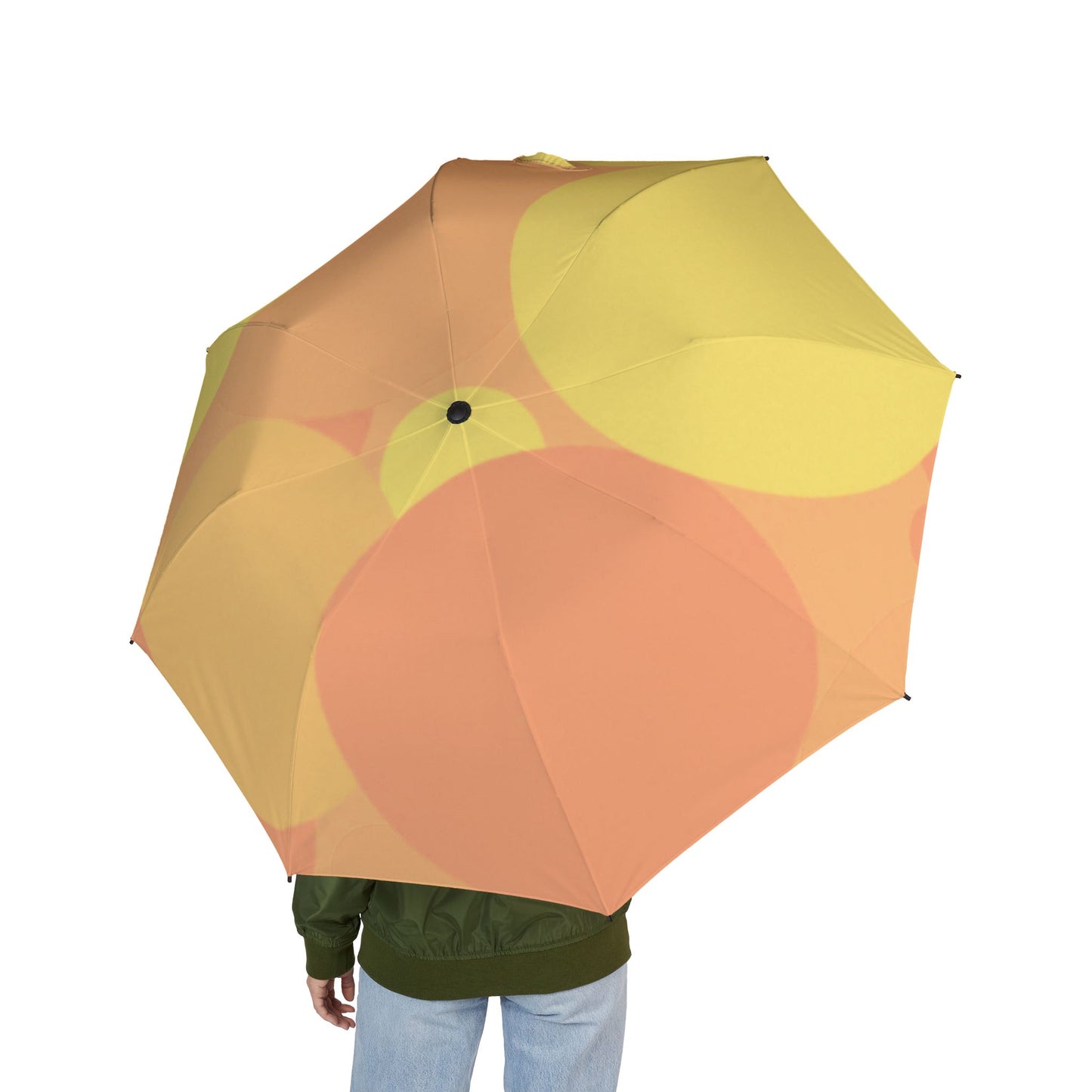 Pastel Bright Oranges Patches Foldable Umbrella - Compact & Chic