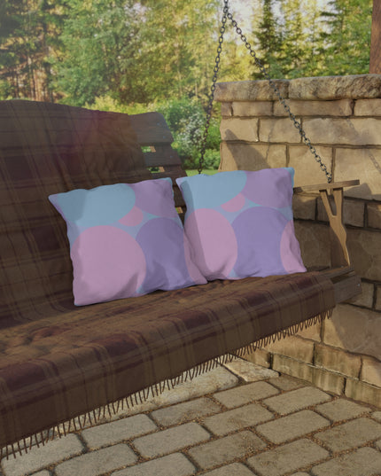 Pastel Purple and Mauve Patches 16" x 16" Outdoor Pillows