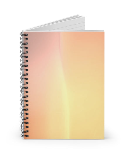 Hot Peach Fade Wavey Spiral Notebook - Ruled Line, 6" x 8", 118 pages