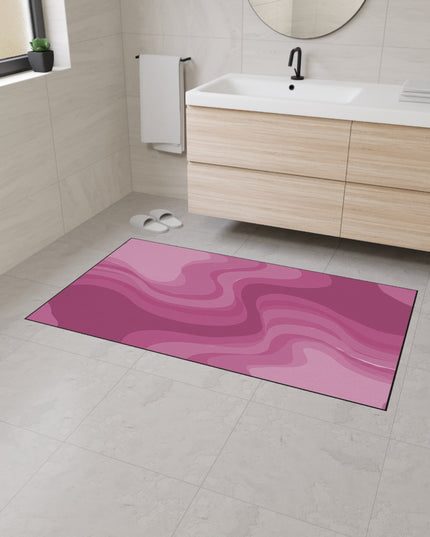 Pinky Mauve Wavey 36" x 60" Heavy Duty Floor Mat