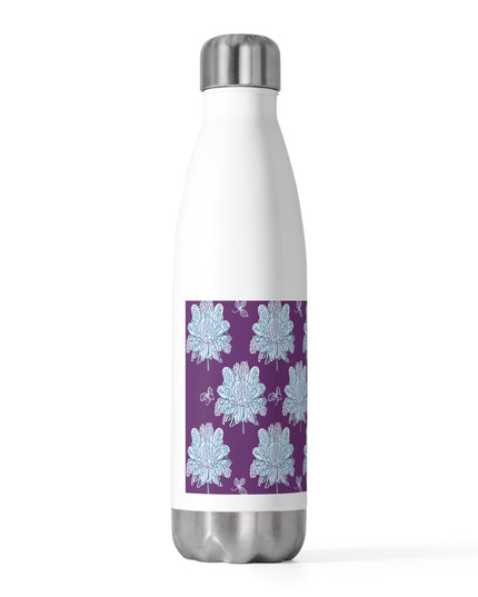 Blue Floral Butterflies 20oz Insulated Water Bottle