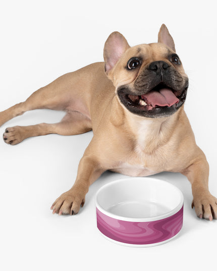 Pinky Mauve Wavey 16 oz Pet Bowl