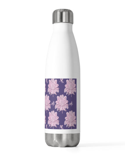 Magenta Floral Butterflies 20oz Insulated Water Bottle