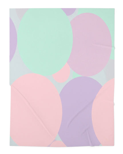 Pastel Peach and Soft Green Patches Baby Swaddle 30″×40″ Blanket