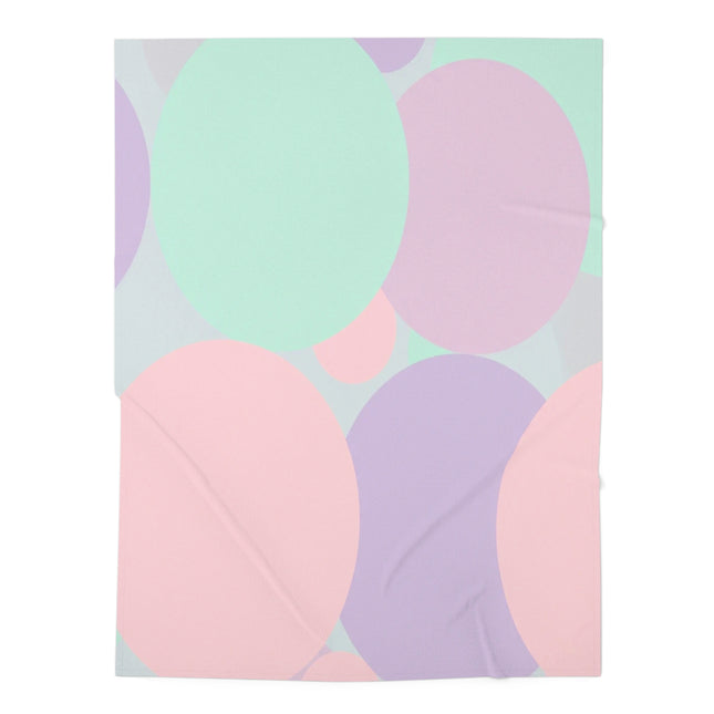 Pastel Peach and Soft Green Patches Baby Swaddle 30″×40″ Blanket