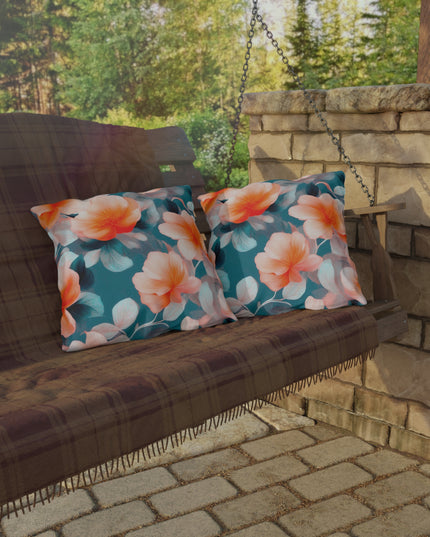 Orange Blossom Floral Bunch 18" x 18" Outdoor Pillow
