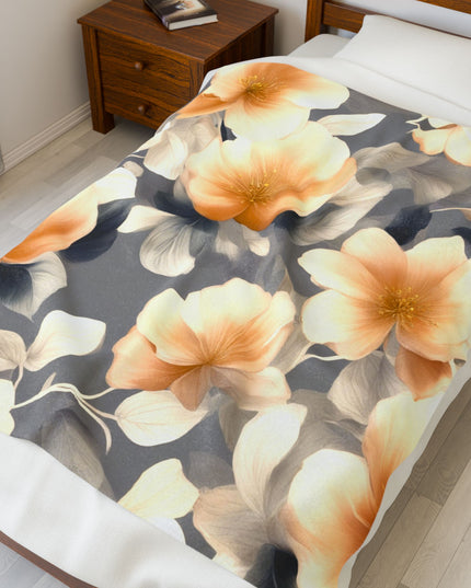 Soft Blossom Floral Bunch Velveteen Plush Blanket, 50" x 60"
