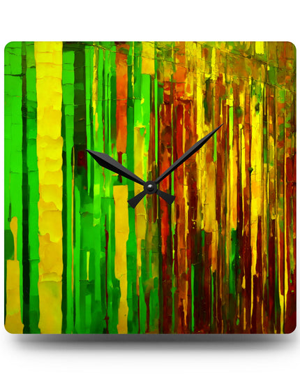Striped Beta Acrylic Wall Clock, Round or Square, 10.75" x 10.75"