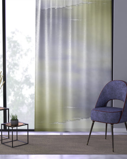 Lavender Sea Golden Fog Window Curtain, 50" x 84", partially transparent