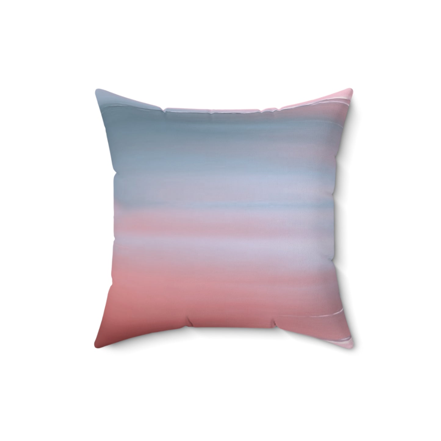 Gray Sea Pink Fog 16" x 16" Faux Suede Square Pillow