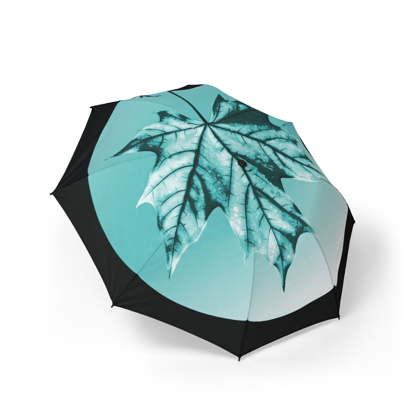 Tif Green Maple Leaf Foldable Umbrella - Compact & Chic