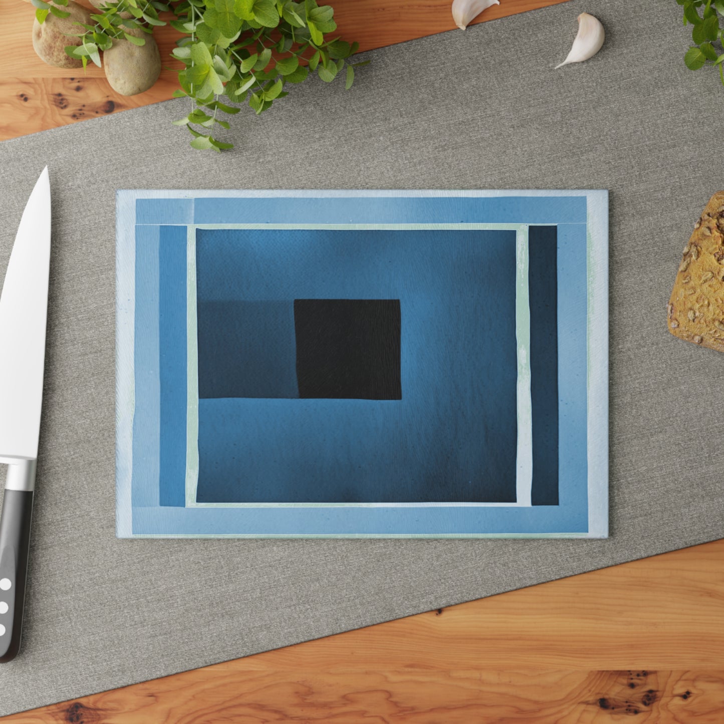 Blue Shadow 8" x 11" Glass Cutting Board