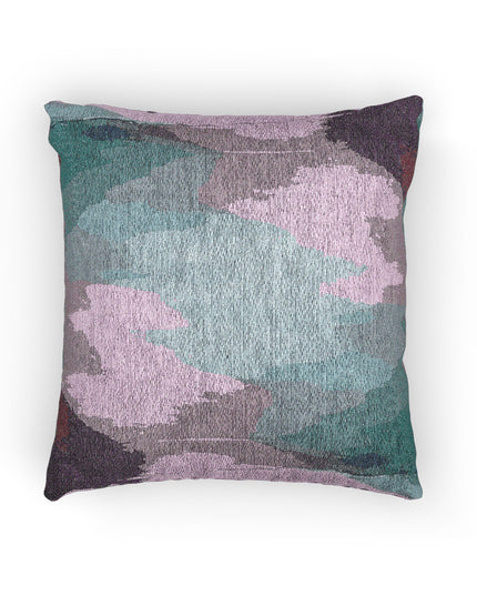 Dark Blue Green Sea Purple Fog Woven Pillow, 17" x 18"