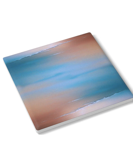 Blue Sea Peach Fog 4" x 4" Square Ceramic Coaster