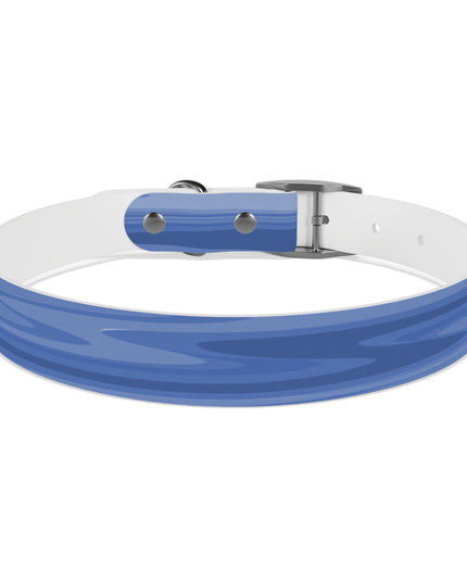 Deep Blue Wavey Large Dog Collar