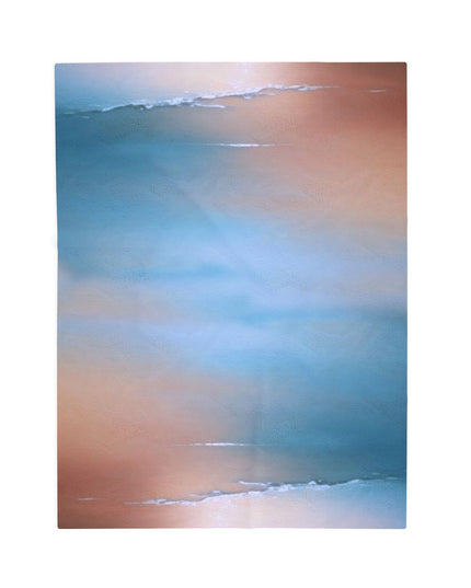 Blue Sea Peach Fog Velveteen Plush Blanket, 30" x 40"