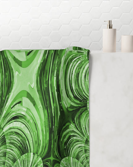 Uzi Spiral Mint Pastel Mink-Cotton Towel (50% polyester, 50% cotton),  30" x 60"