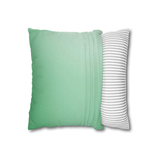 Mint Fade Spun Polyester Square Pillowcase, 14" x 14"