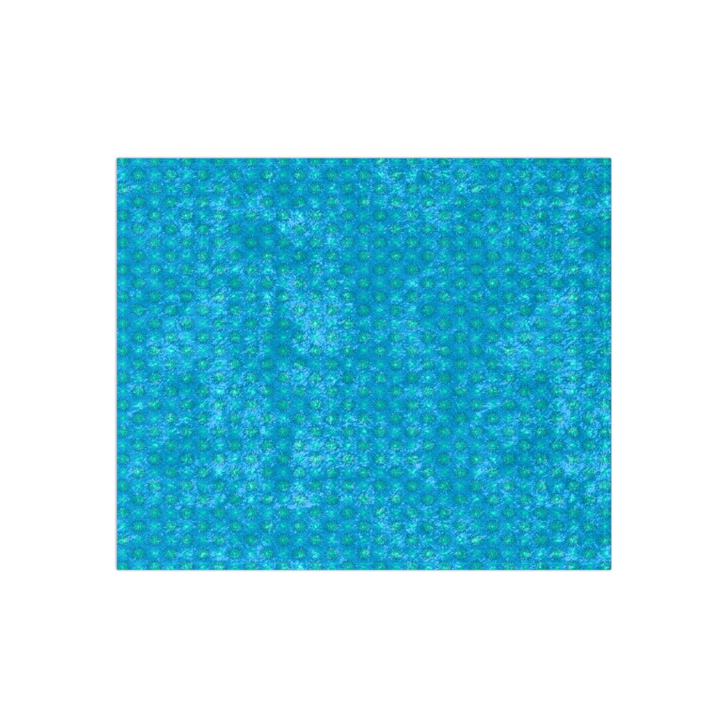Blue Green Star-crossed Bodies Crushed Velvet Blanket, 50" x 60"