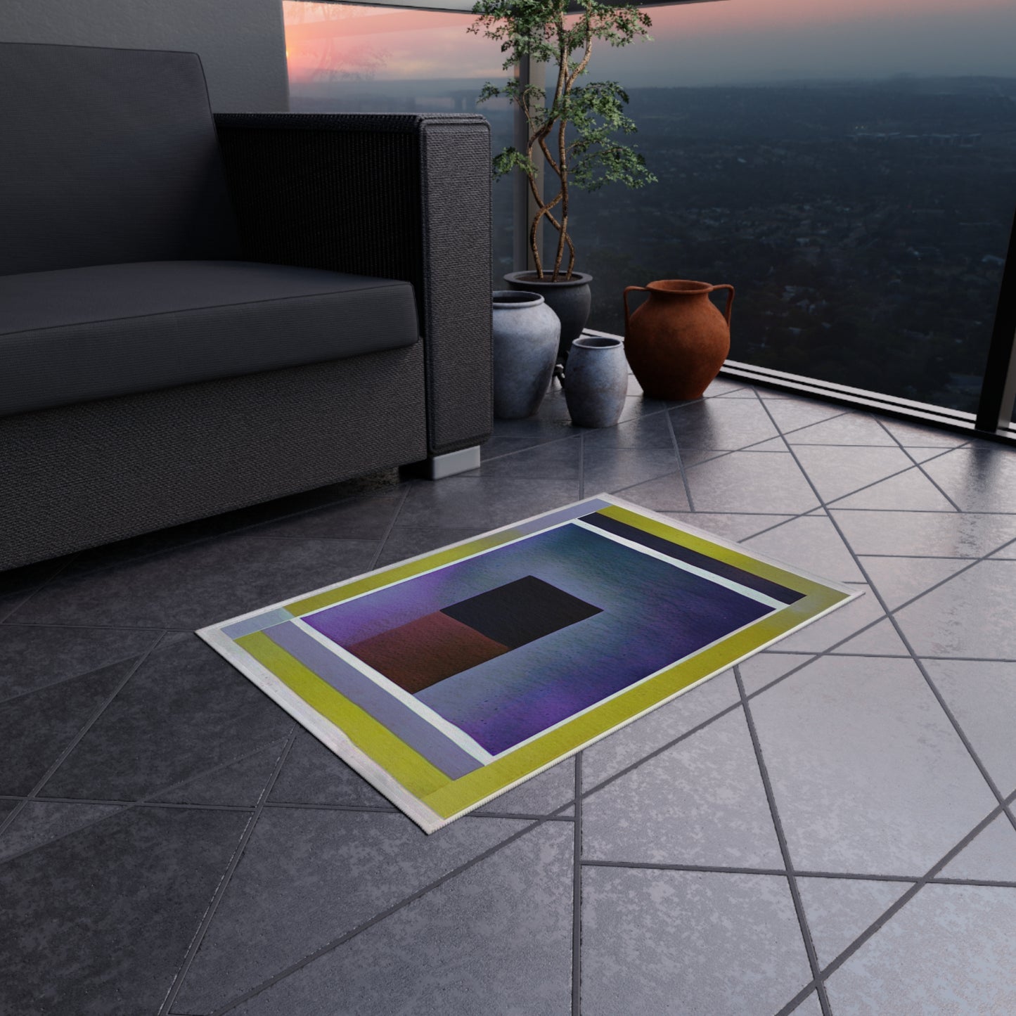 Zeta Shadow Outdoor Rug, 24" x 36"